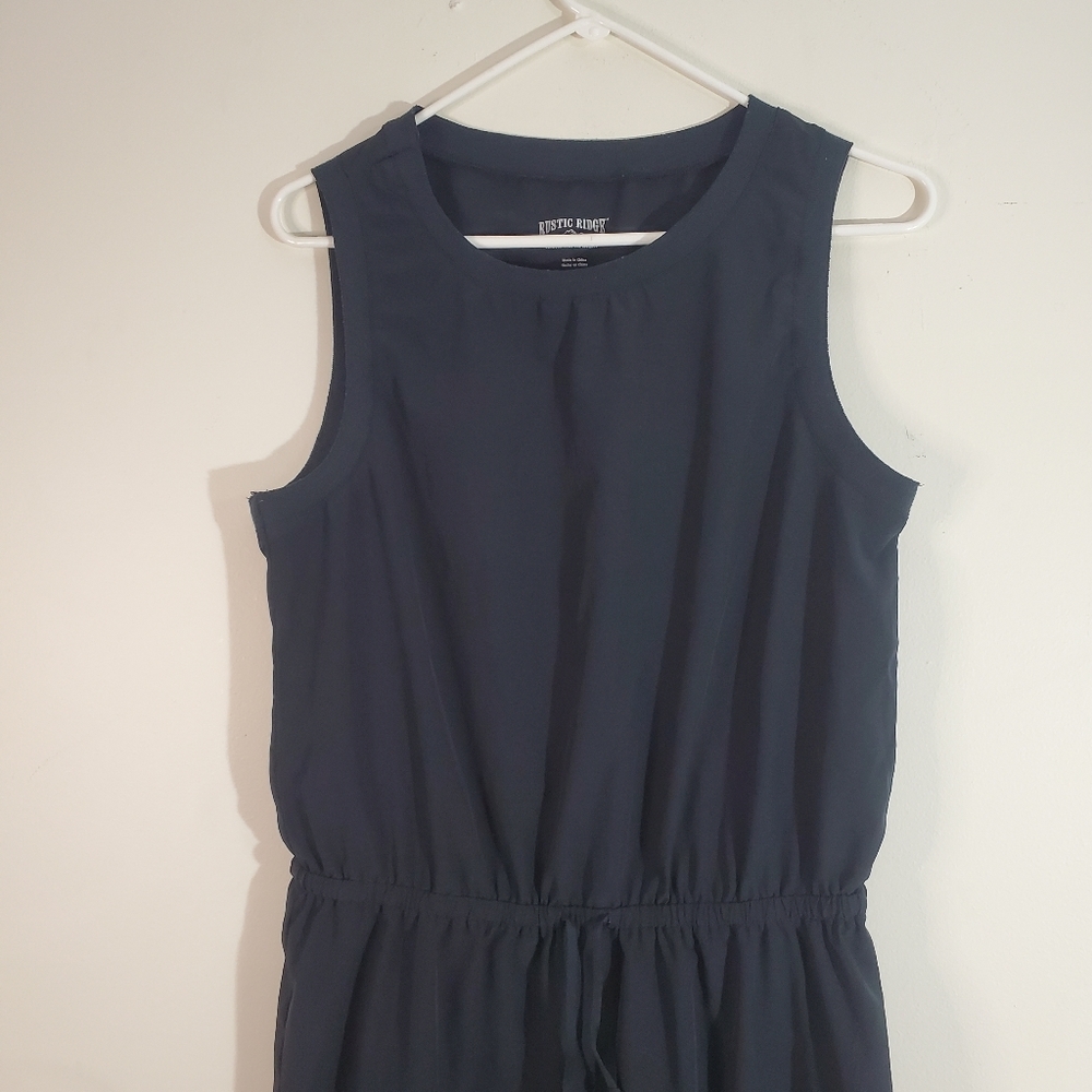 Rustic Ridge Black Travel Drawstring Tank Dress Medium - Picture 2 of 6